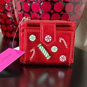 Betsey Johnson NWT Christmas Candy Small Wallet